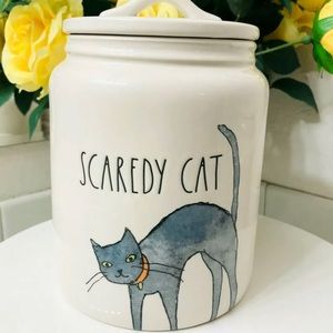 Rae Dunn Scaredy cat canister- new